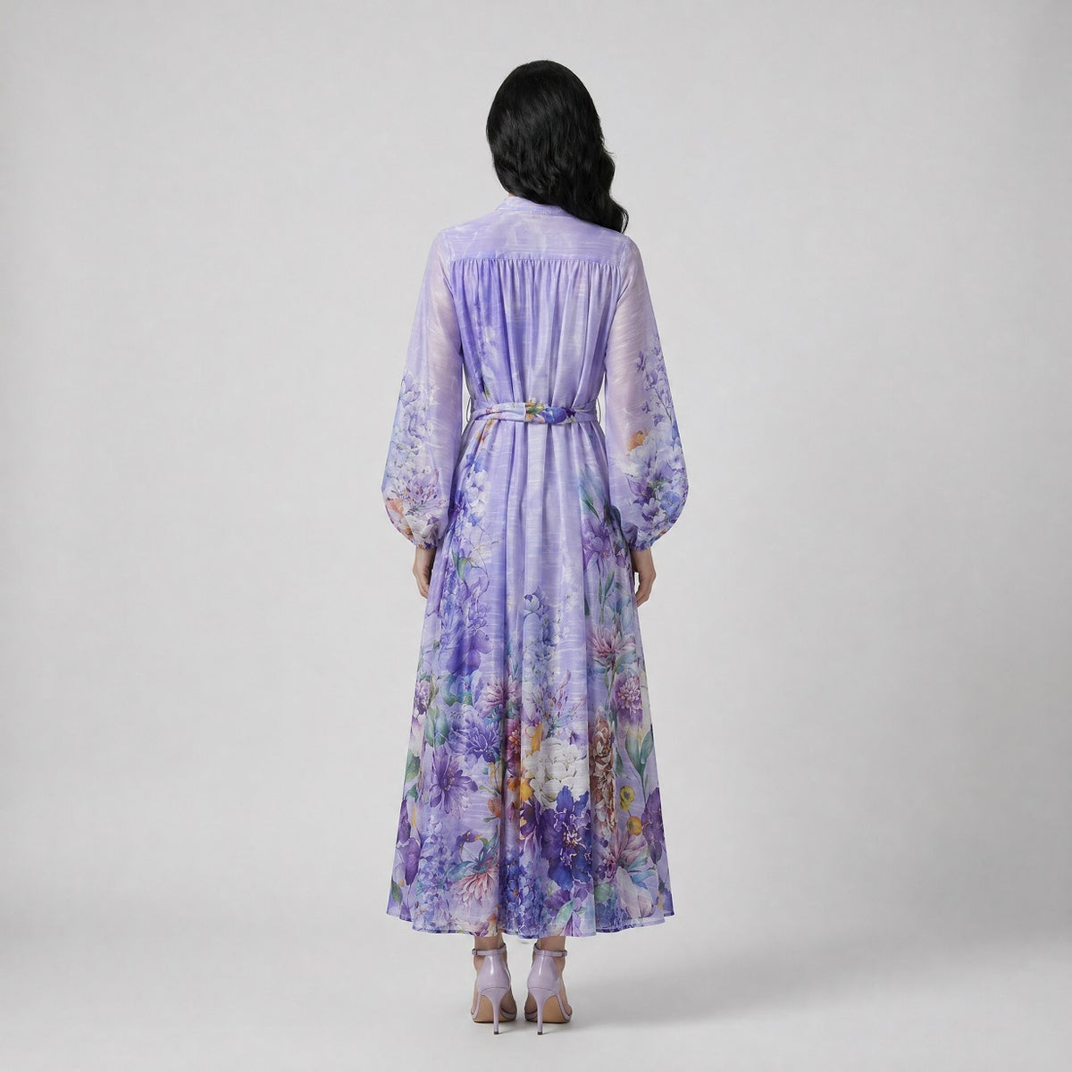 3D Floral Embroidery Dress, Long, Maxi, Bohemian, Wedding, Guest, Sleeve, floral, Romantic, Pastel, Formal 